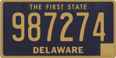 DE license plate 987274