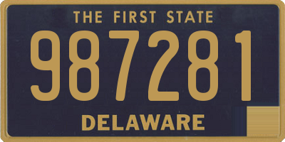 DE license plate 987281