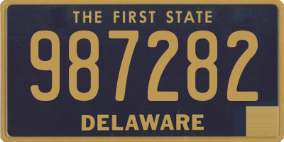 DE license plate 987282