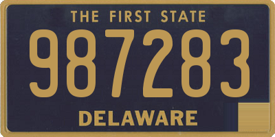 DE license plate 987283