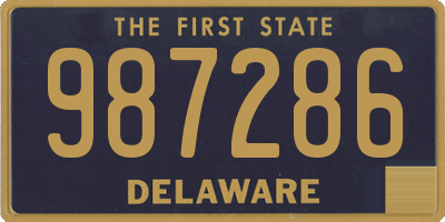 DE license plate 987286