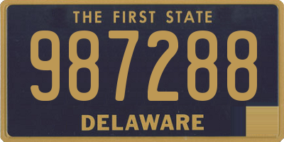 DE license plate 987288