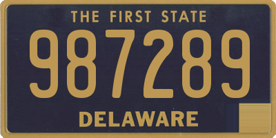 DE license plate 987289