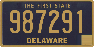 DE license plate 987291