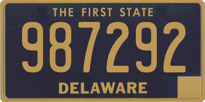 DE license plate 987292