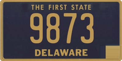 DE license plate 9873