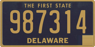 DE license plate 987314