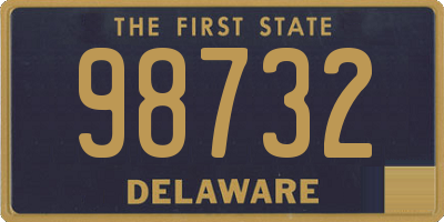 DE license plate 98732