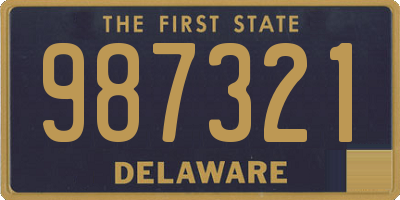 DE license plate 987321