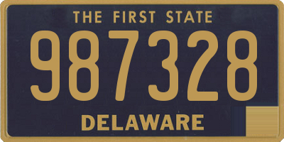 DE license plate 987328