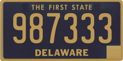 DE license plate 987333