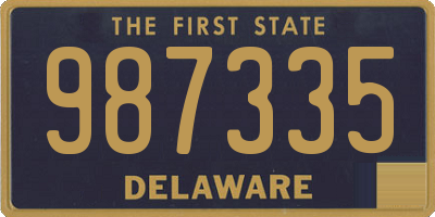 DE license plate 987335