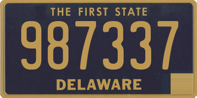 DE license plate 987337