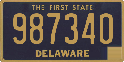 DE license plate 987340