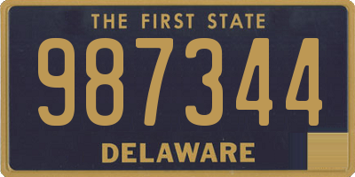 DE license plate 987344