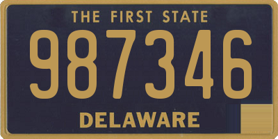 DE license plate 987346