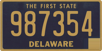 DE license plate 987354