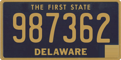 DE license plate 987362