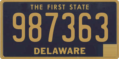 DE license plate 987363