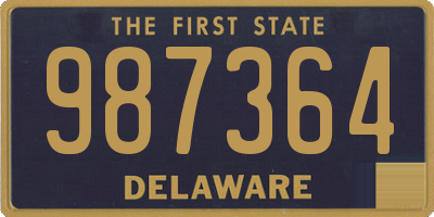 DE license plate 987364