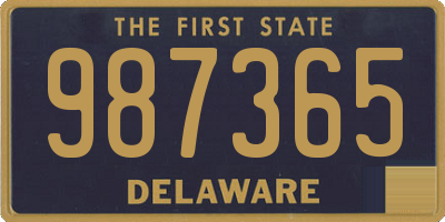 DE license plate 987365