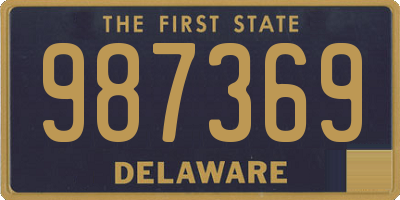 DE license plate 987369