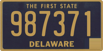 DE license plate 987371