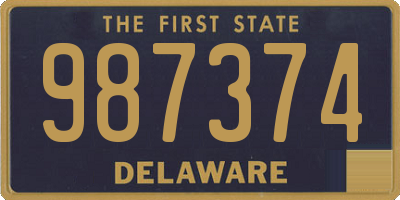 DE license plate 987374