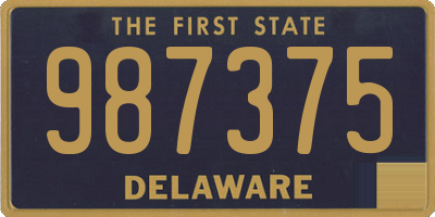 DE license plate 987375