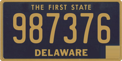 DE license plate 987376
