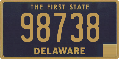 DE license plate 98738