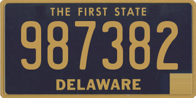 DE license plate 987382