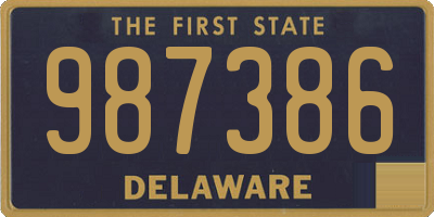 DE license plate 987386