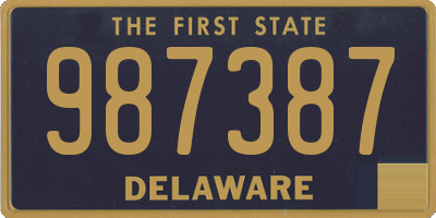DE license plate 987387
