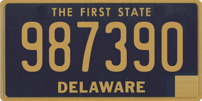 DE license plate 987390