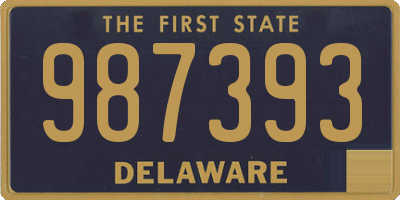 DE license plate 987393