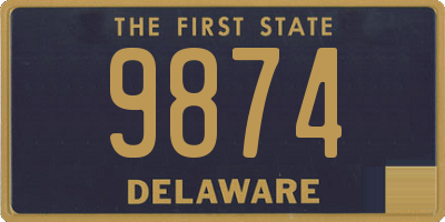 DE license plate 9874