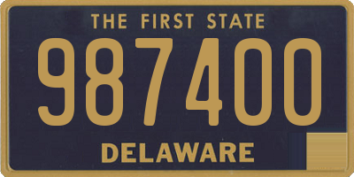 DE license plate 987400