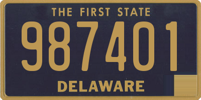 DE license plate 987401