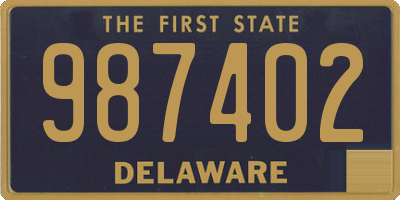 DE license plate 987402