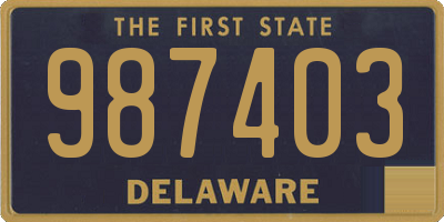 DE license plate 987403