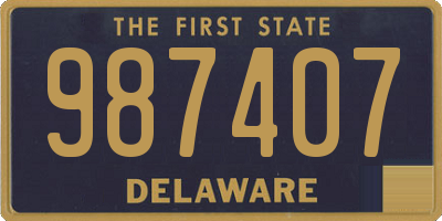 DE license plate 987407