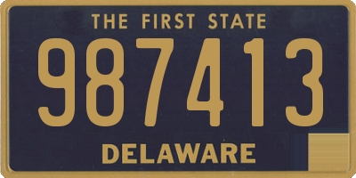 DE license plate 987413