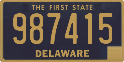 DE license plate 987415