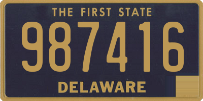 DE license plate 987416