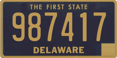 DE license plate 987417