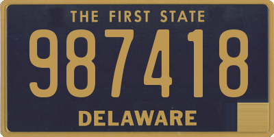 DE license plate 987418