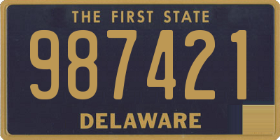 DE license plate 987421