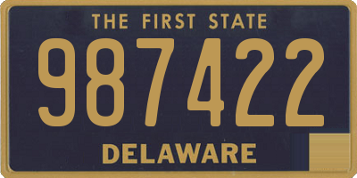 DE license plate 987422