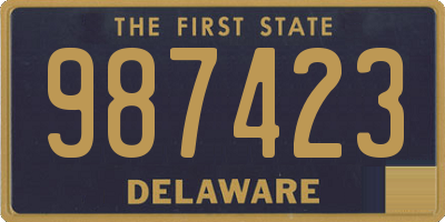 DE license plate 987423